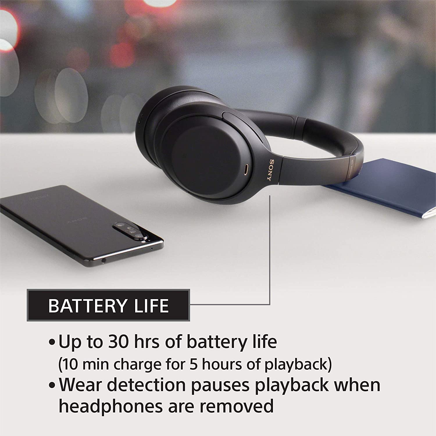 Sony WH-1000XM4 Wireless Premium Noise Canceling Overhead Headphones with Mic for Phone-Call and Alexa Voice Control 4 Sony WH-1000XM4 Wireless Premium Noise Canceling Overhead Headphones with Mic for Phone-Call and Alexa Voice Control - Image 4