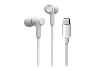 Belkin headphones with USB-C connector, white